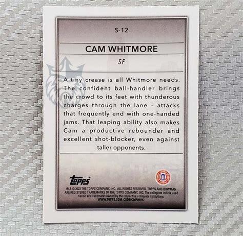 Cam Whitmore Rc Bowman University Chrome Skyscraping Holo