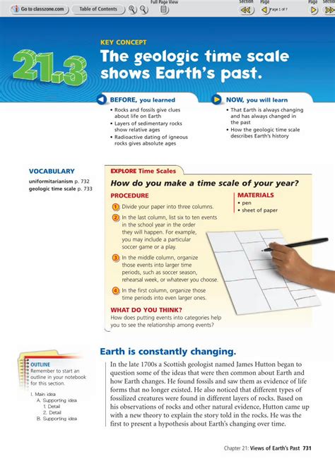 Pdf Key Concept The Geologic Time Scale Shows Earths Past