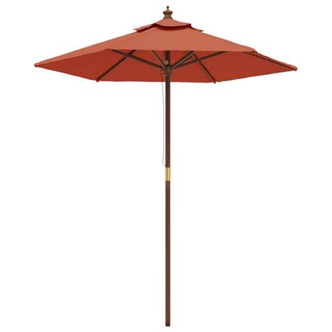 Mad Parasol De Jardin Avec M T En Bois Terre Cuite X Cm M