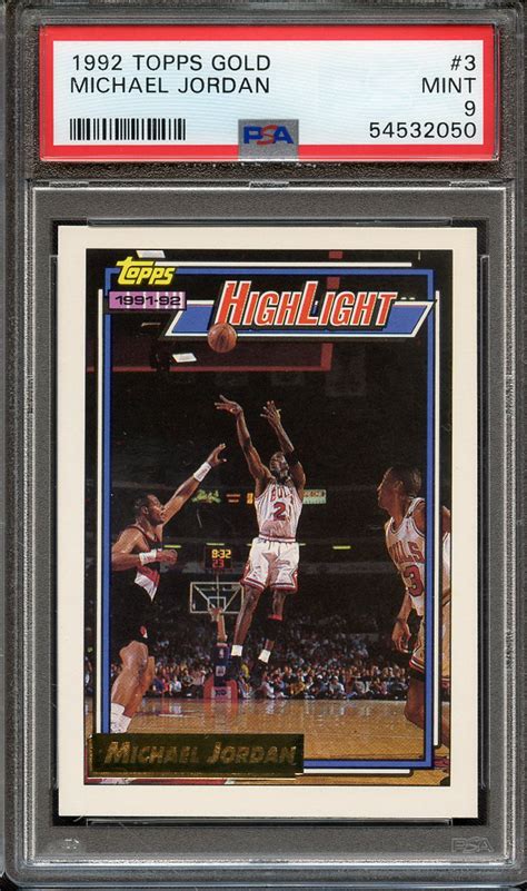 Lot Detail - 1992 TOPPS GOLD 3 MICHAEL JORDAN PSA MINT 9