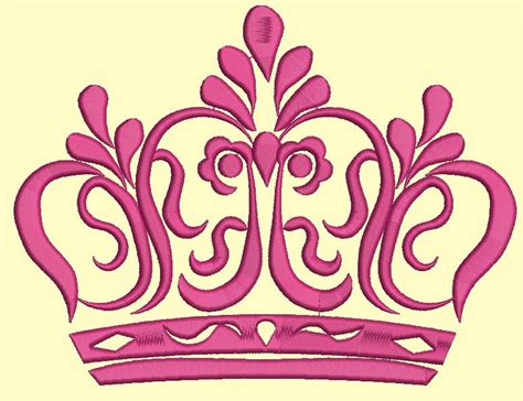 Classic Crown Machine Embroidery Design Etsy