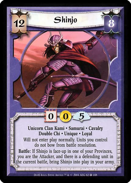 Shinjo Card L5r Legend Of The Five Rings Wiki Fandom