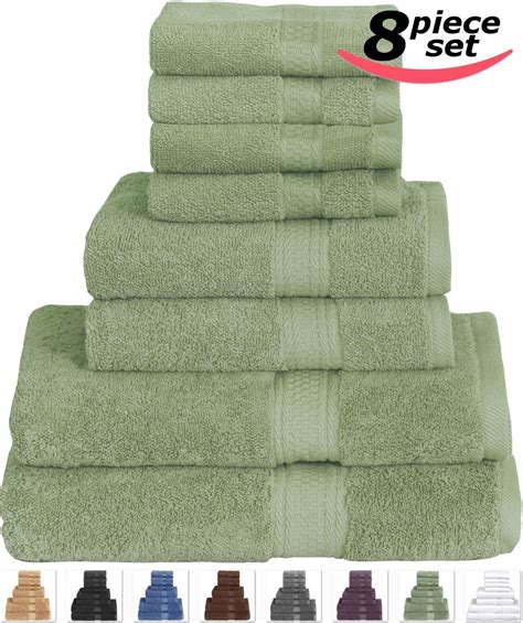 Utopia Towels 8 Piece Premium Towel Set 2 Bath Towels 2 Hand Towels