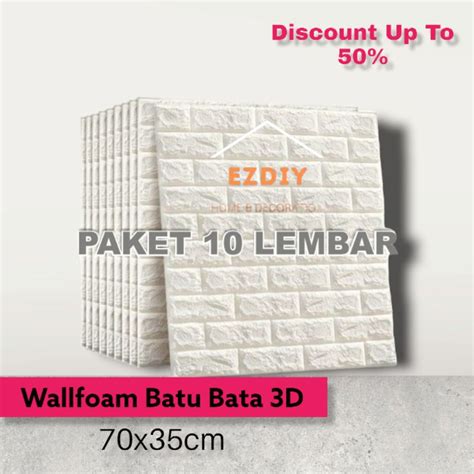 Jual Paket Lembar Wallpaper Dinding D Foam Wallpaper Dinding Brick