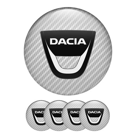 Dacia Domed Stickers Wheel Center Cap Matrix Carbon Badge Wheel