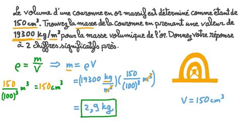 Vidéo question Déterminer la masse dun objet en fonction de son