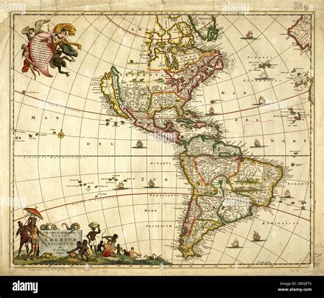 Novissima Et Accuratissima Totius Americae Descriptio América Mapas