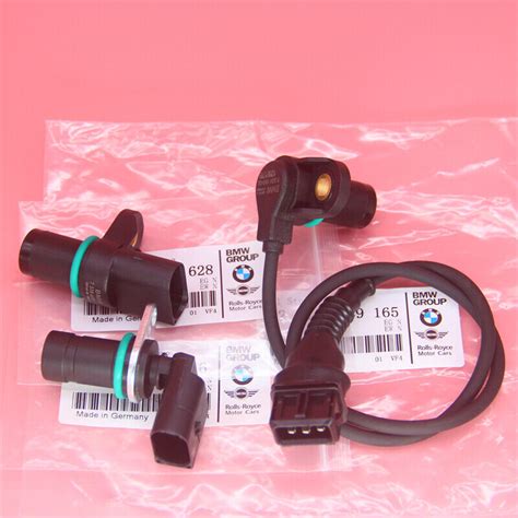 Set Of 2 Engine Camshaft And 1 Crankshaft Position Sensors Fit Bmw 325ci 2001 2005 Ebay