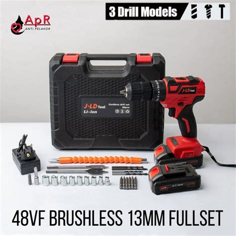 Jual PROMO BOR Baterai Cordless Drill Brushless 13mm Impact Drill JLD