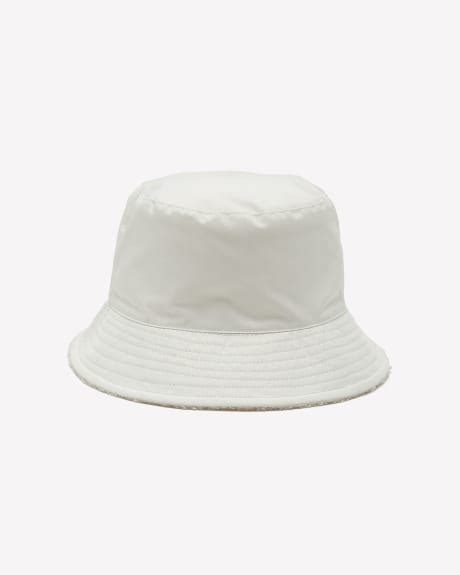 Chapeau blanc réversible en sherpa Penningtons