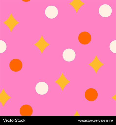 Blinks And Dots On Pink Seamless Pattern Vector Image