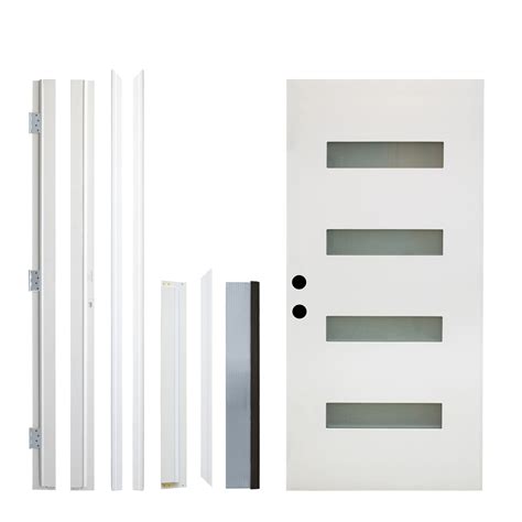 EASTERN FLOORING CENTER, INC. White Frosted Glass Entry Door | Wayfair