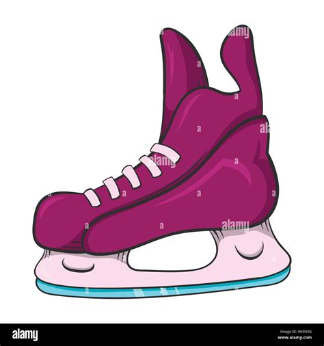 Ice Hockey Skates Icon Cartoon Style Stock Vector Image And Art Alamy