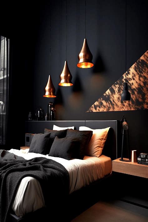 Mesmerizing Black And Rust Bedroom Ideas Black And Copper Bedroom