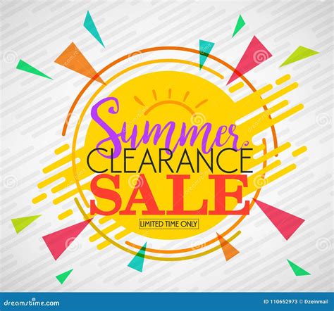 Creative Summer Clearance Sale Vector Illustration With Lines And Other