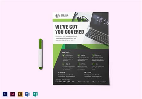 Product Promotion Flyer Design Template in PSD, Word, Publisher ...