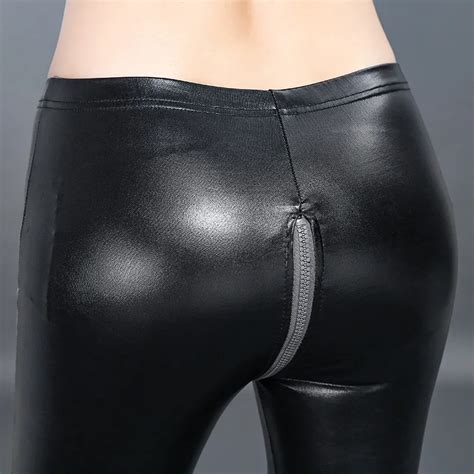 Buy Lady Fashion Back Zipper Leggings Fashion Front