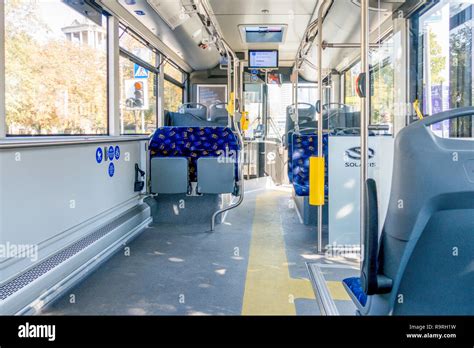 Solaris Urbino bus interior Stock Photo - Alamy