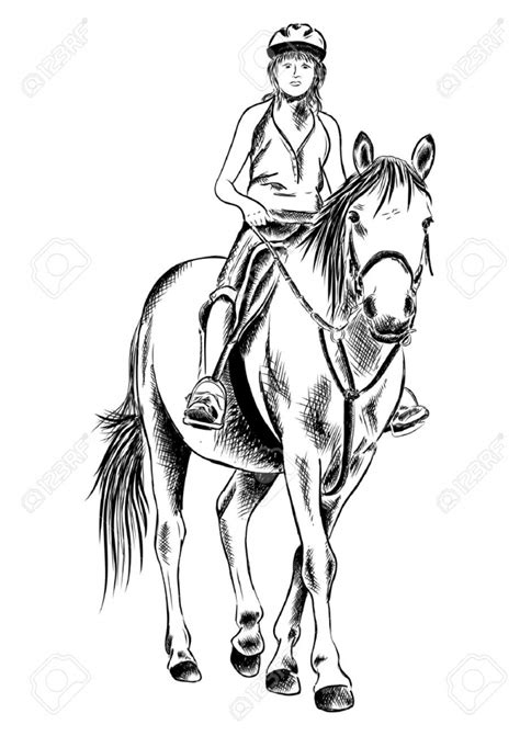 Horse And Rider Drawing At Getdrawings Free Download