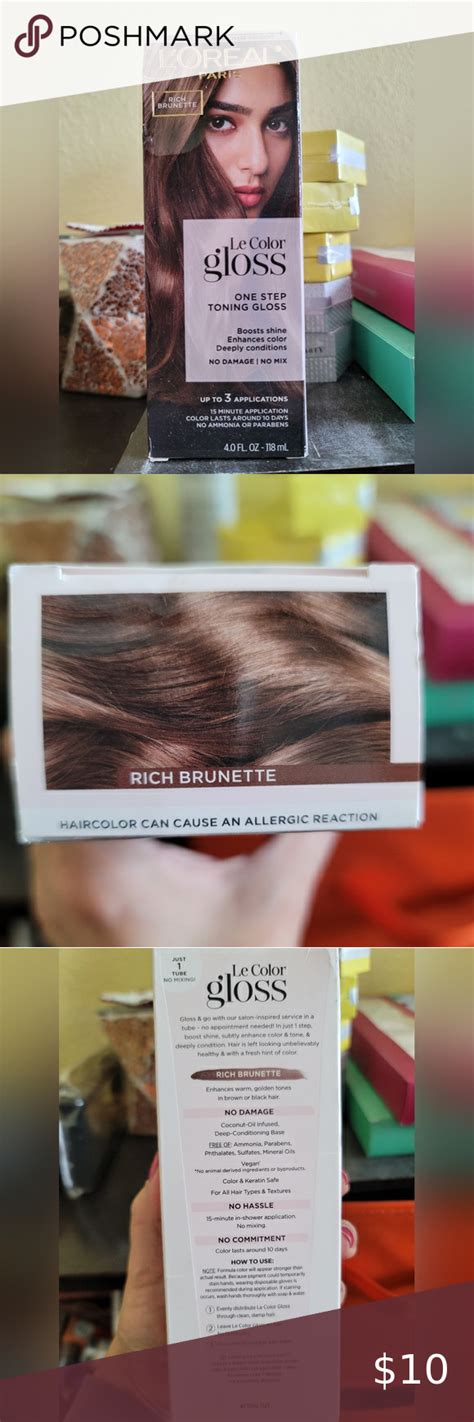 Loreal Paris LeColor One Step Toning Hair Gloss Shade Rich Brunette