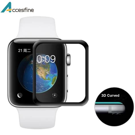 5pcs 3d Curved Full Coverage Protective Glass For Apple Watch 1 2 3