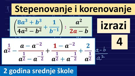 Stepenovanje I Korenovanje Izrazi Youtube