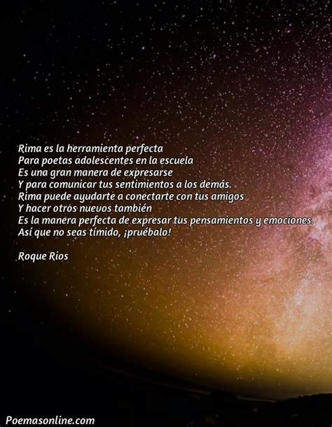 Cinco Mejores Poemas Para Adolescentes Con Rima Poemas Online