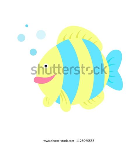 Happy Fish Cartoon Stock Vector Royalty Free 1128095555 Shutterstock