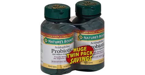 Nature S Bounty Acidophilus Probiotic Tablets Ct Pack Compare