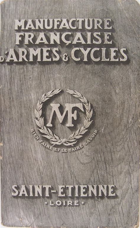 MANUFRANCE Manufacture française d armes cycles 1927 par Catalogue