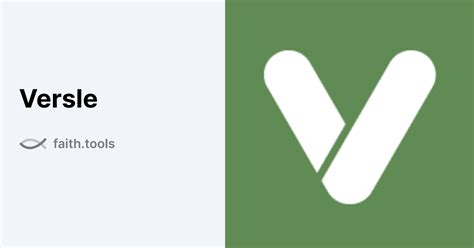Get Versle on faith.tools