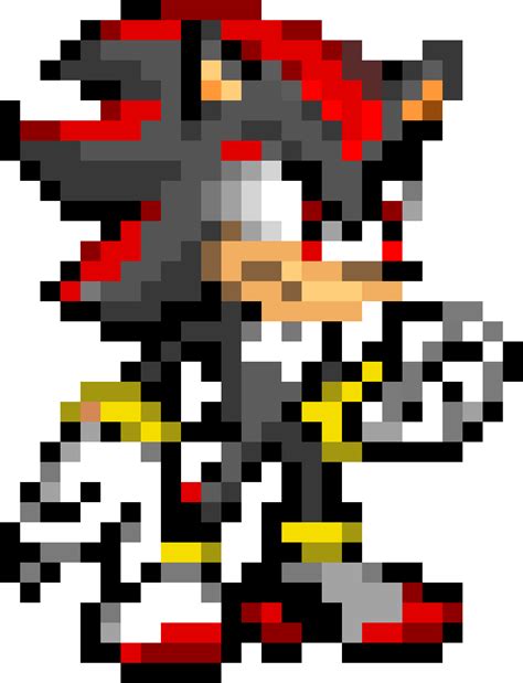 Pixilart Shadow Sonic Advance Sonic Battle Pixel Art By Matthew2013