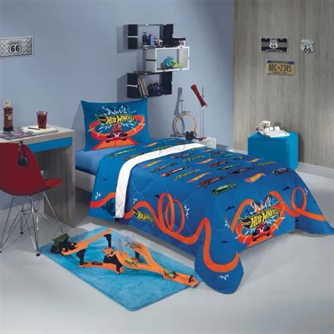 Edredom Solteiro Hot Wheels Peça Lepper Brinde Frete grátis