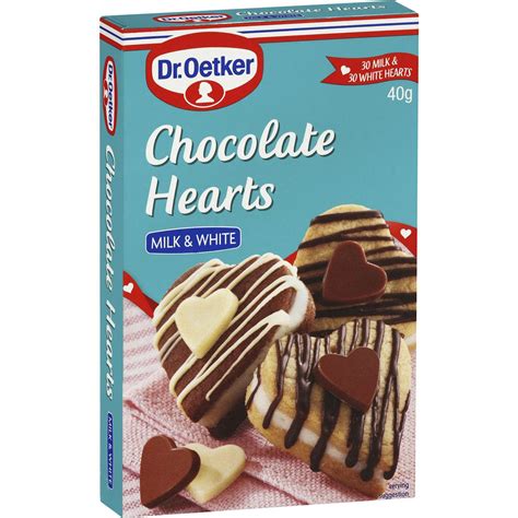 Dr Oetker Chocolate Hearts 40g Woolworths