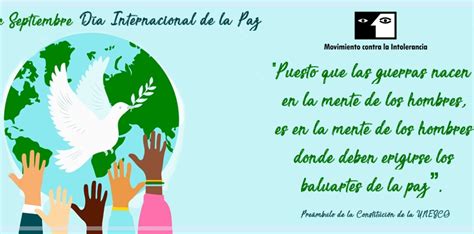 21 De Septiembre Día Internacional De La Paz Educatolerancia