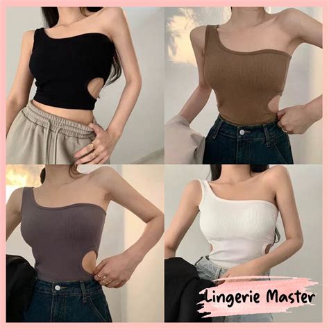 Jual LINGERIE MASTER B 52 Tanktop One Shoulder Wanita Crop