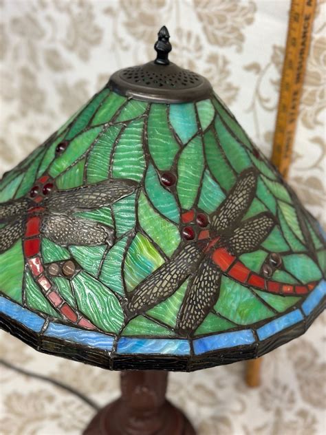 Stained Glass Dragonfly Lamp