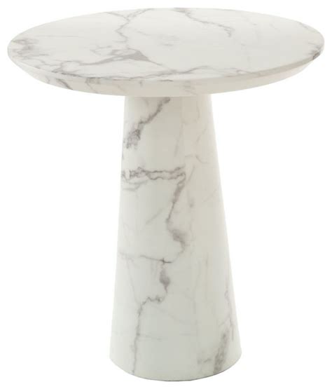 White Marble Side Table Pols Potten Disc Contemporary Side Tables