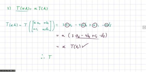 SOLVED Determine Whether The Function Is Linear Transformation T A A