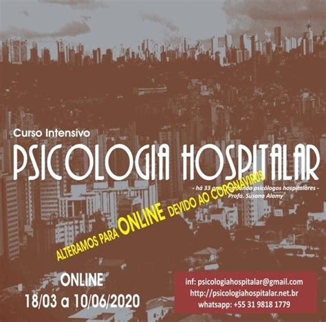 Curso Intensivo De Psicologia Hospitalar 2020 Online Online Sympla