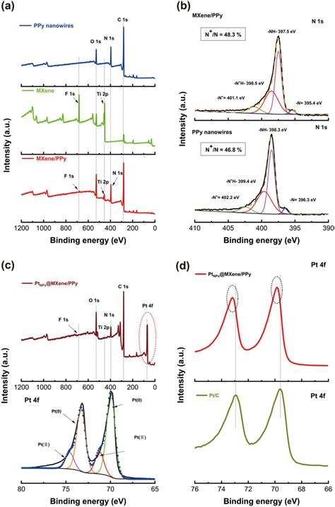 A Survey Scan XPS Spectra Of PPy Nanowires MXene And MXene PPy