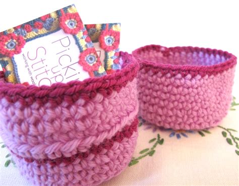 A case of crocheted baskets — Picking Up Stitches