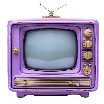 Purple Color Classic Tv, 3d, 3d Render, 3d Object PNG Transparent Image ...