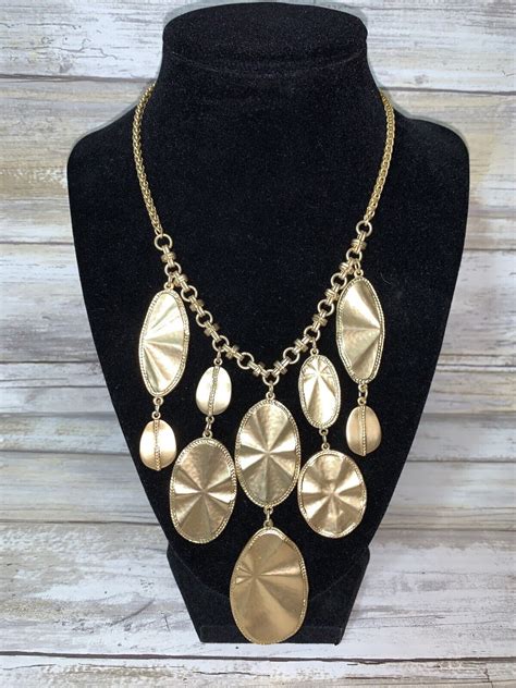 Chico S Reversible Gold Tone Medallion Chunky Stateme Gem