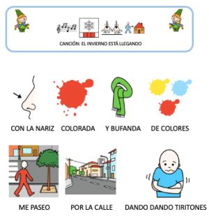 Cancion del invierno con pictogramas Atención a la diversidad