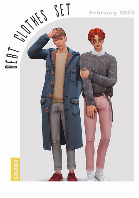 Bert Clothes Set ザ・シムズ 男性の服 ファッションセット