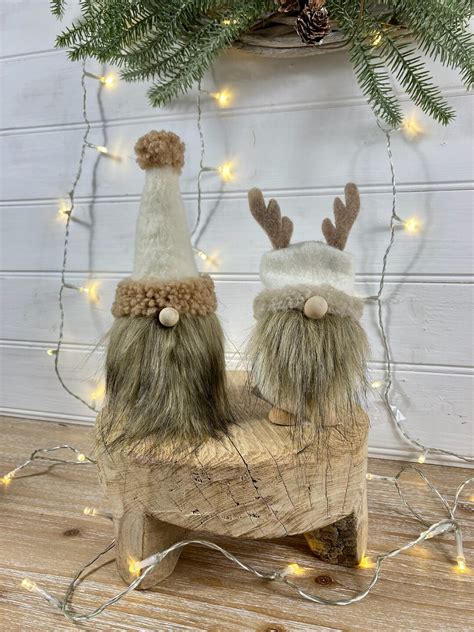 Christmas Gonk Santa Gonk Reindeer Gonk Nordic Gnome Cream Gonk