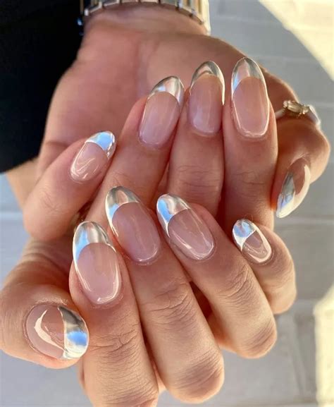 Stunning Chrome French Tip Nails Designs To Try In Summer