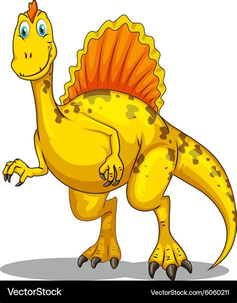 Dinosaur With Spikes On The Back Royalty Free Vector Image