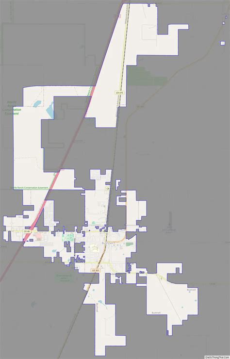 Map of Bushnell city, Florida